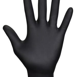 Raven SAS Safety 66518 6 mil Black Nitrile Disposable Gloves 7 Mil - Large - 10 Pack(100 Gloves per Box)