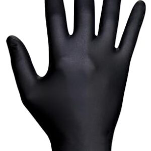 Raven SAS Safety 66518 6 mil Black Nitrile Disposable Gloves 7 Mil - Large - 10 Pack(100 Gloves per Box)