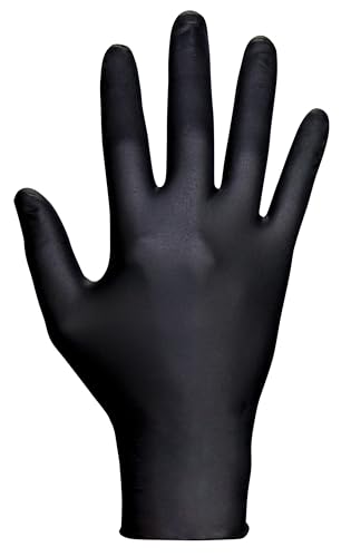 Raven SAS Safety 66518 6 mil Black Nitrile Disposable Gloves 7 Mil - Large - 10 Pack(100 Gloves per Box)