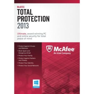 mcafee total protection 3 pc's 2013