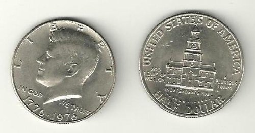 Kennedy Bicentennial Half Dollar 1776-1976 P