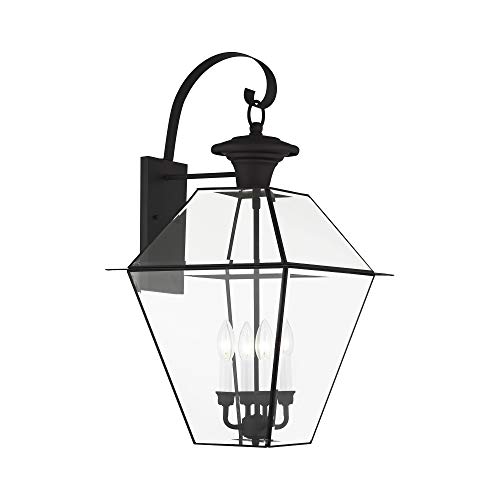 Livex Lighting 2386-04 Westover 4-Light Outdoor Wall Lantern, Black