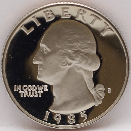 1985-S Proof Washington Quarter