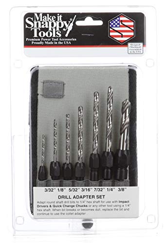 Snappy Tools 7 Piece Drill Bit Adapter Set in Belt Clip Pouch #47001