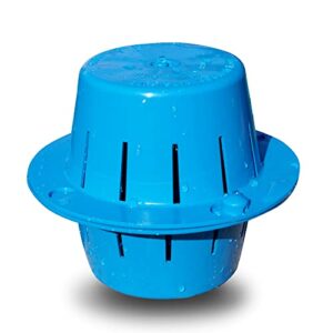 sinking floating pool chlorine dispenser, sinks - cleans - floats, uses less chlorine, less chlorine odor, replaces pool chlorine floater - the sunken treasure (light blue)