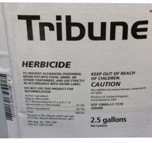 Tribune Herbicide 2.5 gallons contains 37.3% Diquat dibromide same as Reward Herbicide