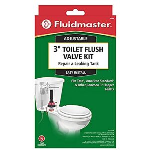 Fluidmaster 540AKRP5 3-Inch Complete, Adjustable Toilet Flush Valve Repair Kit , Black