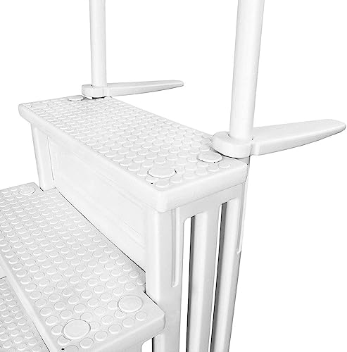 XtremepowerUS 32 Inch Safety Step Above Ground Swimming Pool Ladder /W Handle Slip Prevent