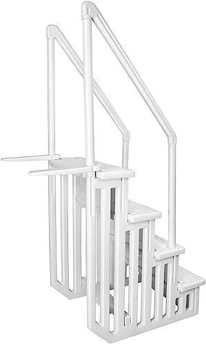 XtremepowerUS 32 Inch Safety Step Above Ground Swimming Pool Ladder /W Handle Slip Prevent