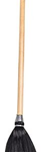 Carlisle FoodService Products 4168303 Synthetic Corn Toy/Lobby Broom with Wood Handle, Polypropylene Bristles, 40" Overall Length, Black (Case of 12)