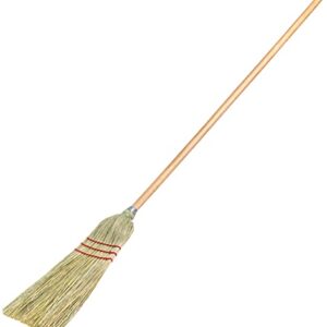 Carlisle FoodService Products 4134967 Corn Blend Warehouse Broom Straw with Wood Handle, 10" Bristle Trim, 55" Length, Natural (Case of 12)