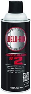 weld aid nozzle-kleen #2 007022 - 16 wt. oz., non-flammable, paintable anti-spatter aerosol spray for mig, tig tips, weldments