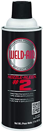 Weld Aid Nozzle-Kleen #2 007022 - 16 wt. oz., Non-Flammable, Paintable Anti-Spatter Aerosol Spray for MIG, TIG Tips, Weldments