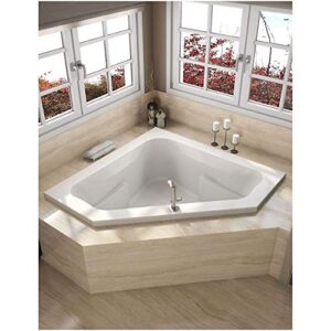 Jacuzzi J5D6060BCXXXXW Jacuzzi J5D6060 BCX XXX Signature 60" Corner Soaking Bathtub with Center Drain