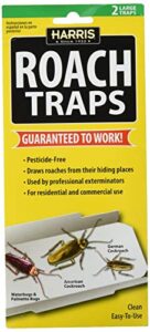 harris roach glue traps, 2-pack, for residential and commercial use