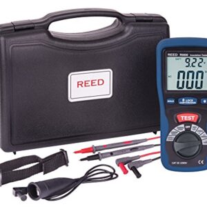 REED Instruments R5600 Insulation Tester and Multimeter (Megohmmeter), 2000 Ohms Resistance, 1000V Voltage,Black
