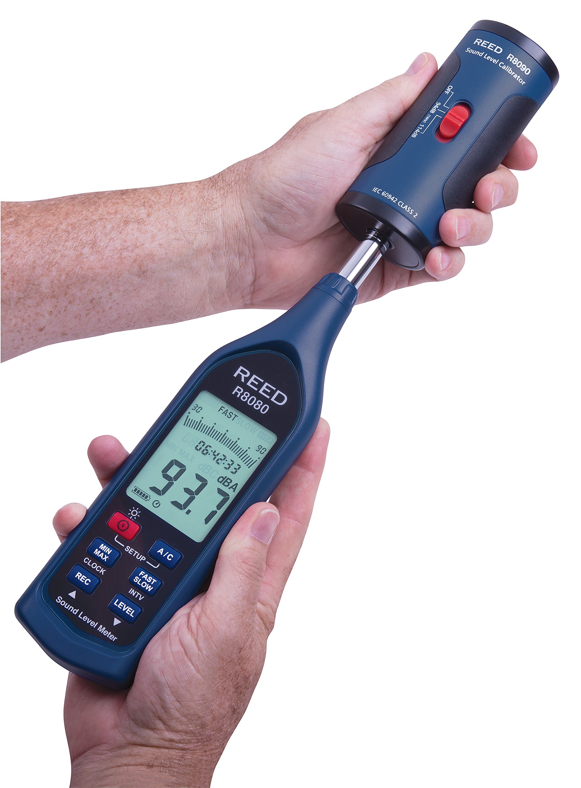 Reed Instruments R8090 (SC-05) Sound Level Calibrator for 1/2" Diameter Microphones, +/-0.5dB Accuracy,Black