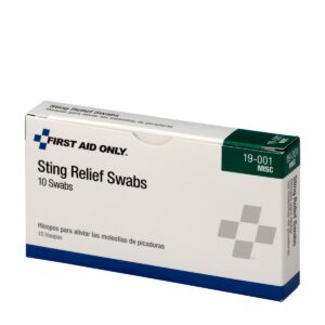 First Aid Only 19-001 Sting Relief Swabs, 10 Count