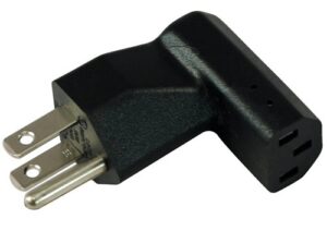 conntek plug adapter u.s 3 prong plug to iec 320 c13 elbow adapter