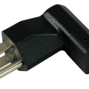 Conntek Plug Adapter U.S 3 Prong Plug to IEC 320 C13 Elbow Adapter