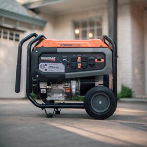 Generac 7683 GP6500 6,500-Watt Gas-Powered Portable Generator - COsense Technology - Powerrush Advanced Technology - Durable Design and Reliable Power for Emergencies and Recreation - CARB Compliant