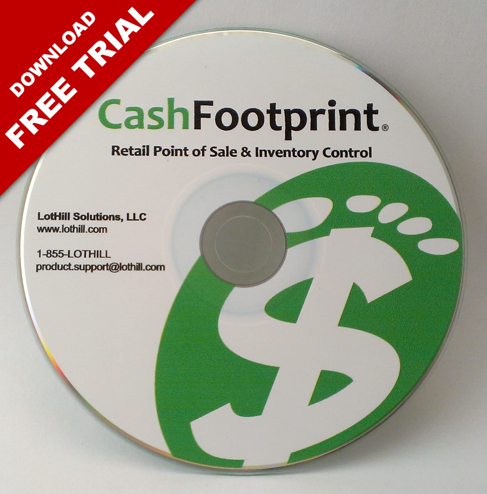Professional POS Software and Inventory Control, No Monthly Fees, Free Support & Updates - CashFootprint Retail Point of Sale Software by LotHill Solutions - Professional Edition