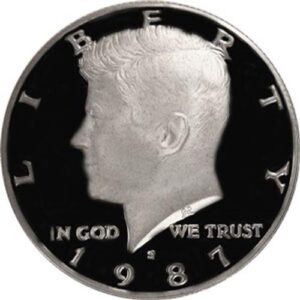 1987 s gem proof kennedy half dollar us coin