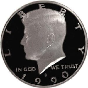 1990 s gem proof kennedy half dollar us coin