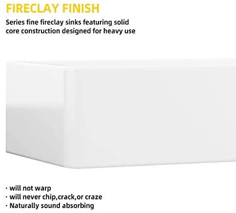 Latoscana 33" Reversible Fireclay Farmhouse Sink LFS3318W