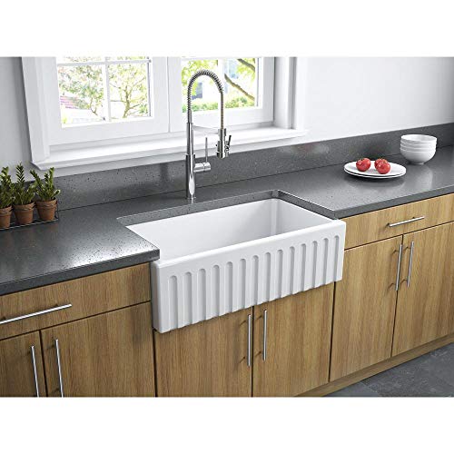 Latoscana 33" Reversible Fireclay Farmhouse Sink LFS3318W