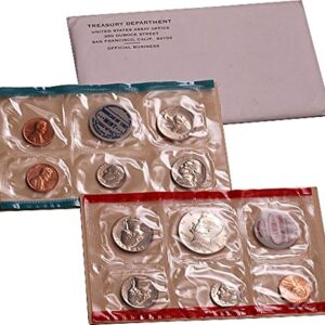 1969 - U.S. Mint Set - 10 coin set 40% Silver Half Dollar Uncirculated