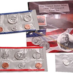 1996 - U.S. Mint Set - 11 coin set.With Special West Point Dime Uncirculated