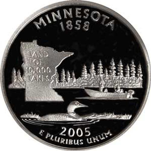 2005 Minnesota S Gem Proof State Quarter US Coin