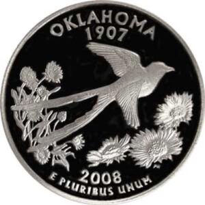 2008 oklahoma s gem proof state quarter us coin