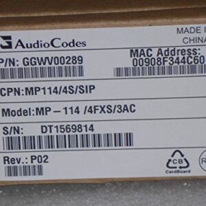 Audiocodes MP114 4FXS Ports - SIP Telephony MP114/4S/SIP