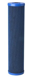 pentair pentek cfb-plus20bb big blue carbon water filter, 20-inch, whole house fibredyne modified molded carbon block replacement cartridge, 20" x 4.5", 5-10 micron