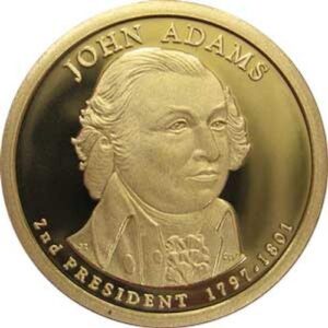 2007 john adams s gem proof presidential dollar us coin