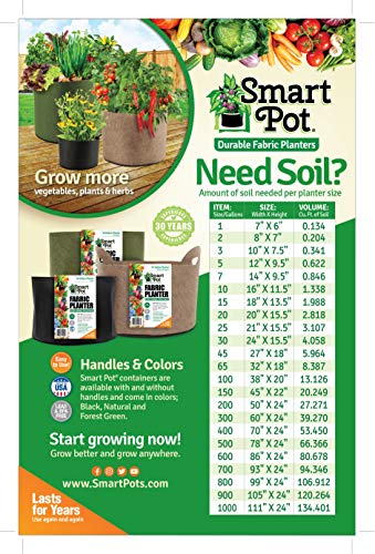 Smart Pots 20-Gallon Smart Pot Soft-Sided Container, Tan with Strap handles