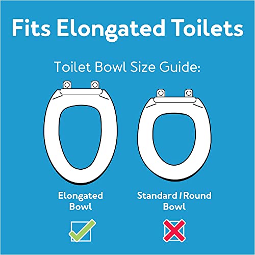 Carex Elongated Hinged Raised Toilet Seat, Adds 3.5 Inches of Height to Toilet, 300 Pound Weight Capacity, Toilet Seat Riser, Elevated Toilet Seat And Handicap Toilet Seat