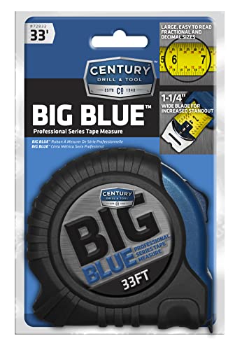 Century Drill & Tool 72833 Big Blue Tape Measure, 33-Foot