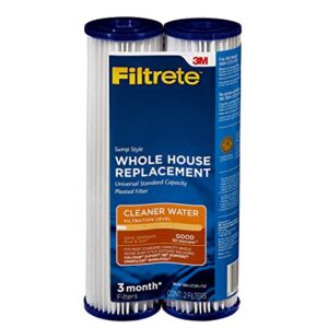 Filtrete Standard Capacity Whole House Pleated Replacement Water Filter 3WH-STDPL-F02, 2 pack, for use with 3WH-STD-S01 System