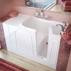 meditub mt3053rws standard fit 30 by 53 by 38-inch walk in soaker bathtub spa right side door, white