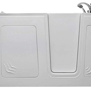 Meditub MT3260RWS 32 by 60 by 40-Inch Walk In Soaker Bathtub Spa Right Side Door, White