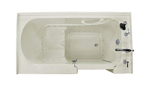 Meditub MT3260RWS 32 by 60 by 40-Inch Walk In Soaker Bathtub Spa Right Side Door, White