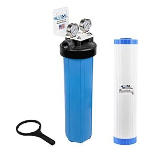 APPLIED MEMBRANES INC. Anti-Scale System for Tankless Water Heater and Whole-House Scale Protection | No-Scale Filter System with 4.5"x20" Filter