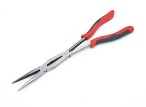 crescent x2 straight long nose dual material pliers - psx200c, red/black
