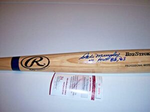 dale murphy atlanta braves 82,83 mvp jsa/coa signed big stick bat - autographed mlb bats