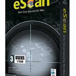 eScan Anti-Virus Security for Mac 3 User 1 Year