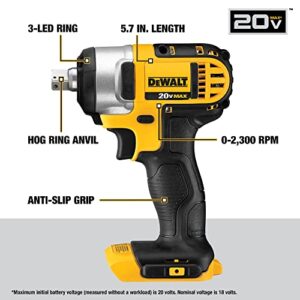 DEWALT 20V MAX Cordless Impact Wrench with Detent Pin, 1/2-Inch, Tool Only (DCF880B)