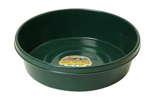 little giant® plastic utility pan | feed pan | durable & versatile livestock feeding bucket | made in usa | 3 gallon | green